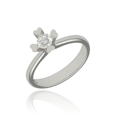 Fehér arany gyűrű 53-as méret (B38139_3I)